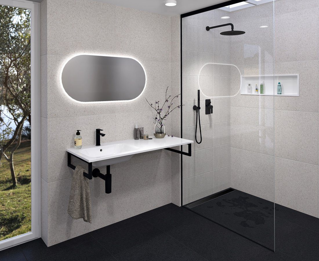 ARECA umywalka kompozytowa z blatem 121x51,5cm lewa biała ARECA umywalka kompozytowa z blatem 121x51,5cm lewa biała