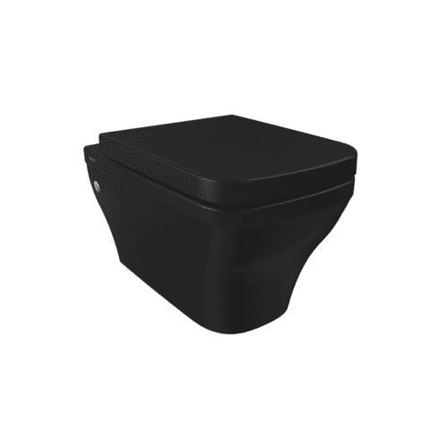 FIRENZE WC misa wisząca Rimless czarny mat