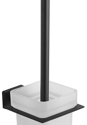 APOLLO wisząca szczotka do WC mleczne szkło/czarny mat