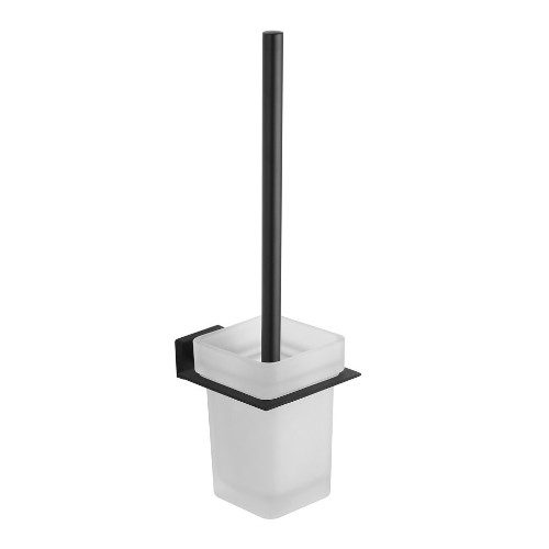 APOLLO wisząca szczotka do WC mleczne szkło/czarny mat