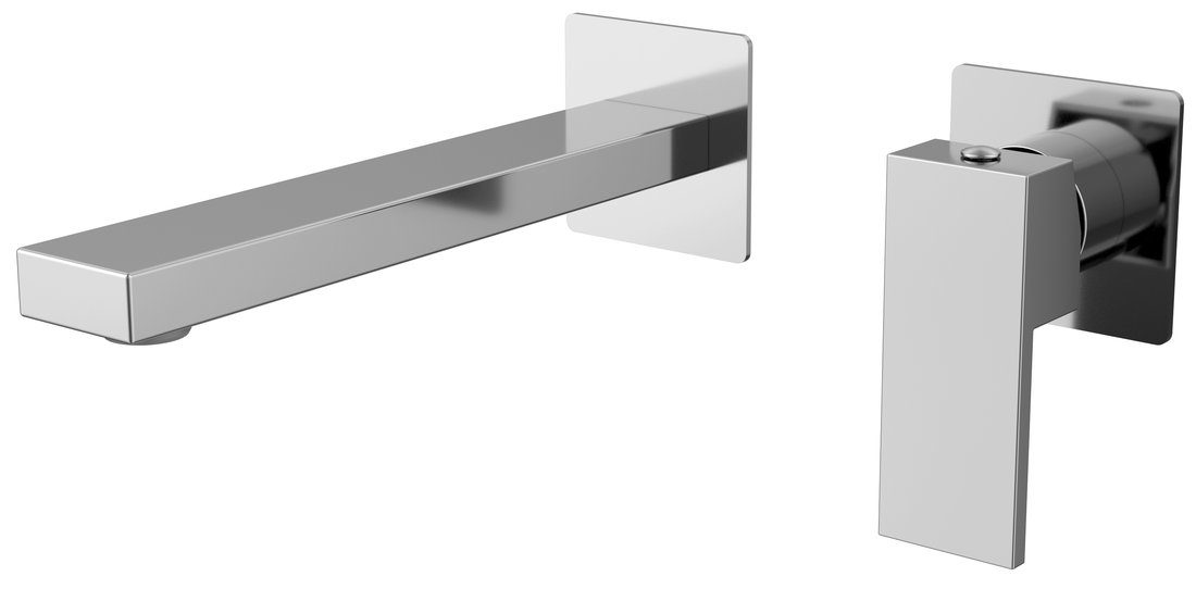 CUBEMIX bateria umywalkowa dwuelementowa ścienna chrom CUBEMIX bateria umywalkowa dwuelementowa ścienna chrom