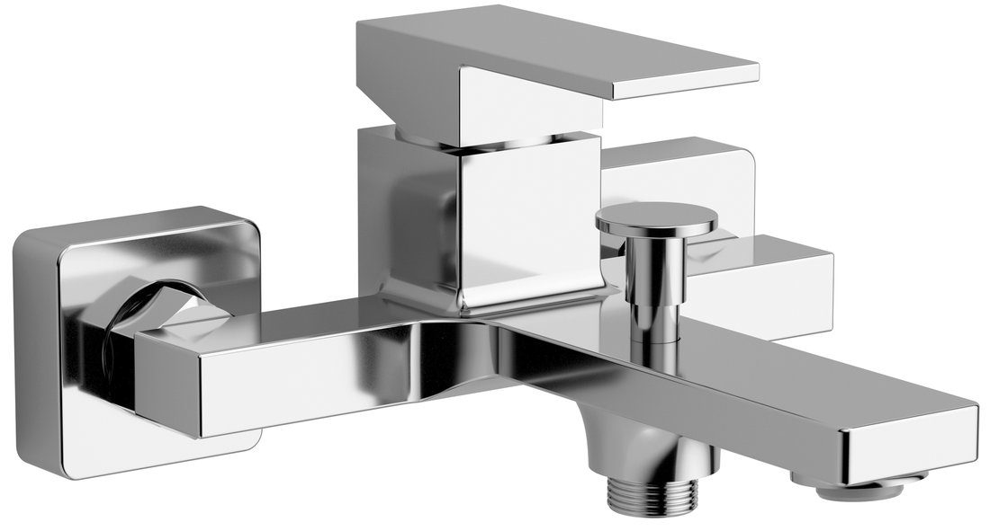 CUBEMIX bateria wannowa ścienna chrom CUBEMIX bateria wannowa ścienna chrom