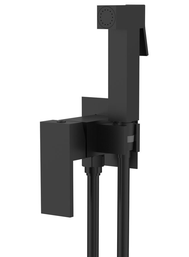 CUBEMIX bateria bidetowa podtynkowa czarny mat CUBEMIX bateria bidetowa podtynkowa czarny mat