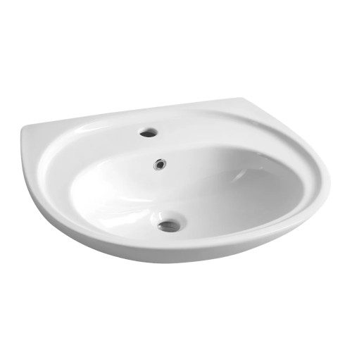 Umywalka ceramiczna zawieszana EGE 60x48 cm biała