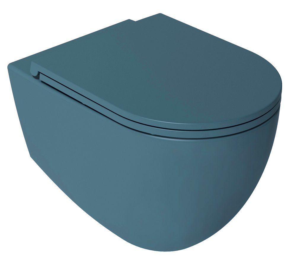 INFINITY miska WC wisząca, Rimless, 36,5x53cm, petrol mat - obrazek 2