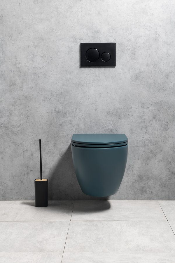 INFINITY miska WC wisząca, Rimless, 36,5x53cm, petrol mat - obrazek 6