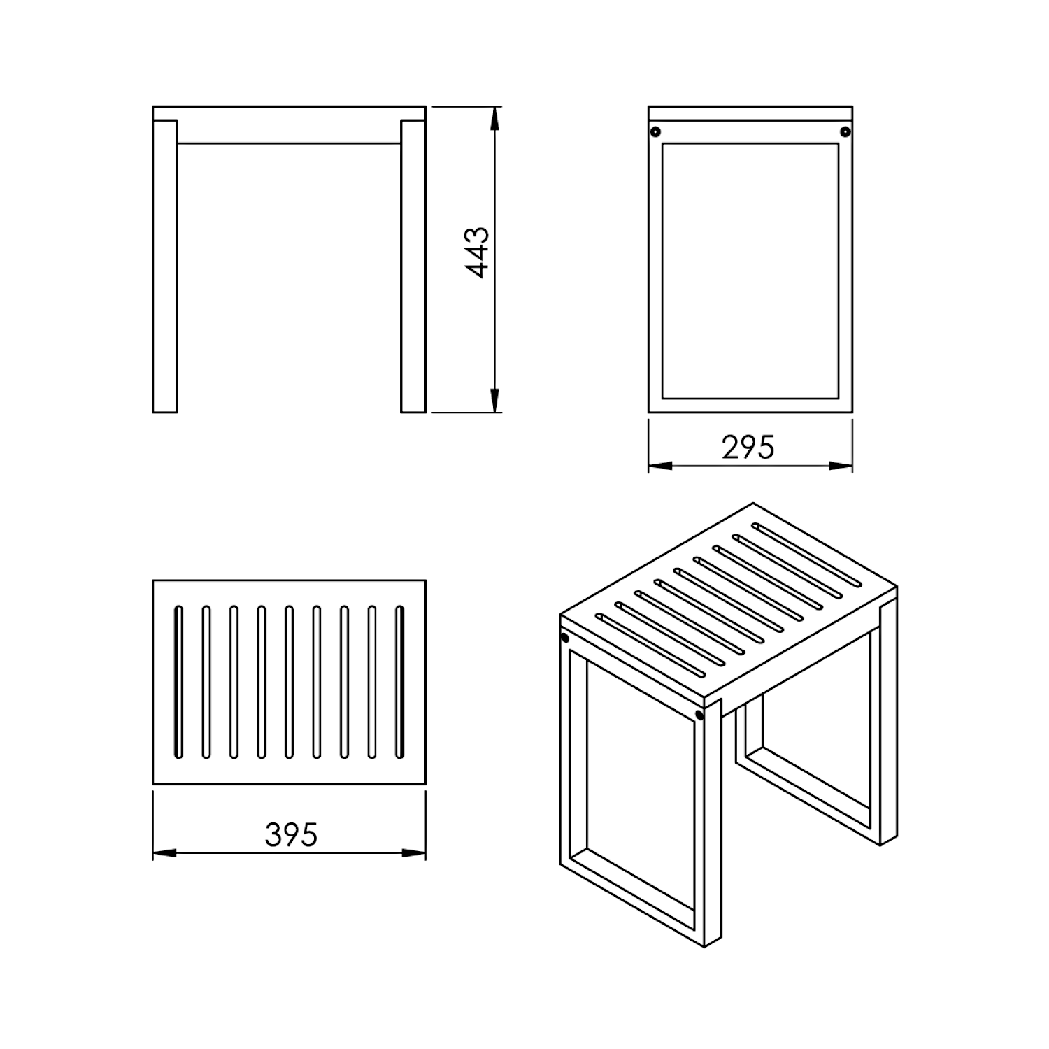 HIMALAYA taboret łazienkowy 39,5x44,3x29,5 cm bambus HIMALAYA taboret łazienkowy 39,5x44,3x29,5 cm bambus