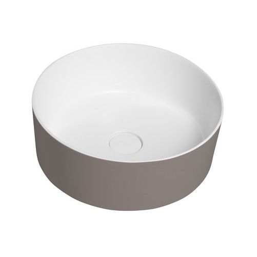 THIN umywalka nablatowa Ø38 cm, agila/biały mat