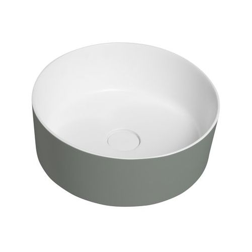 THIN umywalka nablatowa Ø38 cm, verde/biały mat