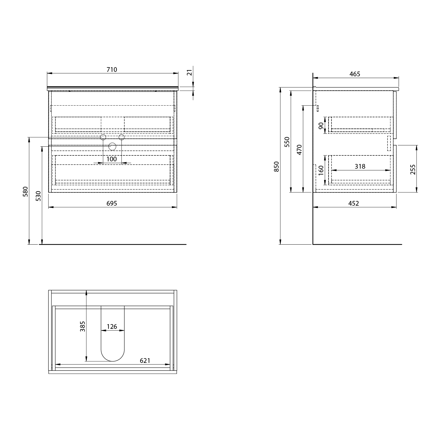 PANEDA szafka umywalkowa 69,5x55x45,2 cm biały PANEDA szafka umywalkowa 69,5x55x45,2 cm biały