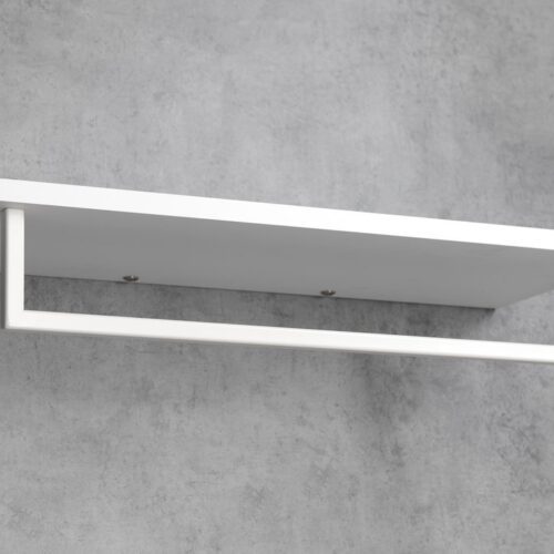 SKA półka na ręczniki z relingiem 600x250mm kolor biały mat