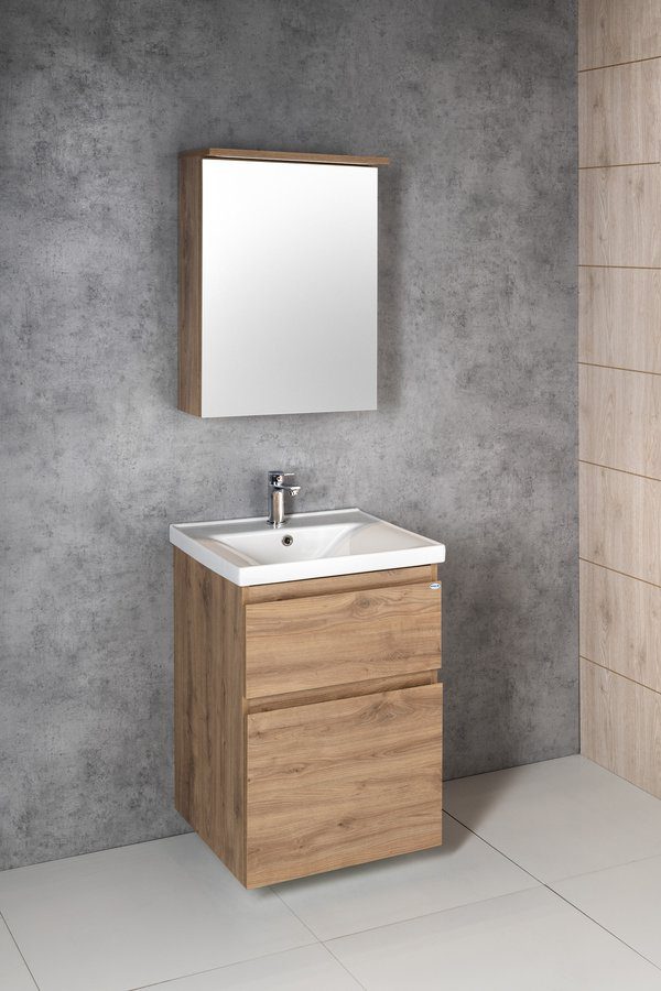 KAWA STRIP szafka z lustrem oświetlenie LED 50x70x22cm dąb emporio KAWA STRIP szafka z lustrem oświetlenie LED 50x70x22cm dąb emporio