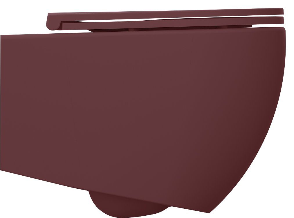 INFINITY miska WC wisząca, Rimless, 36,5x53cm, maroon red mat - obrazek 4