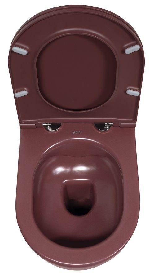 INFINITY miska WC wisząca, Rimless, 36,5x53cm, maroon red mat - obrazek 3