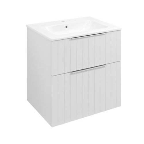 CIRASA szafka pod umywalkę 59,2x64x46cm, biały mat strip