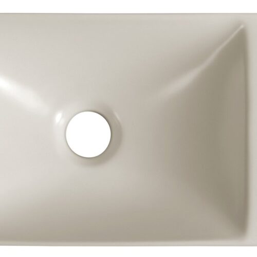 MARGITHA umywalka ceramiczna 38x22cm otwór na baterię po prawej beżowa