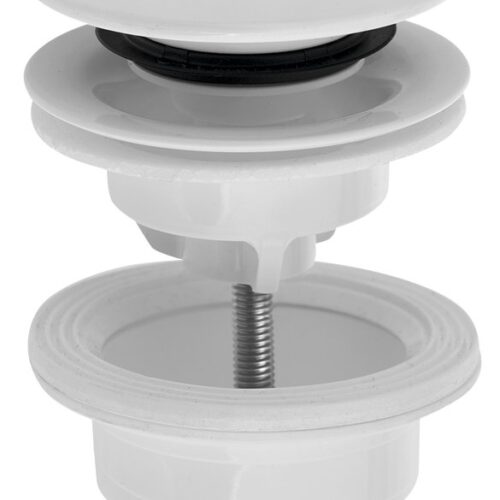 Korek umywalkowy 5/4“ klik-klak regulacja 4-45 mm ABS/biały