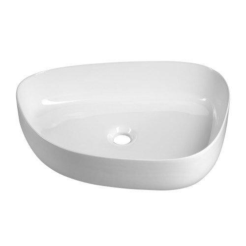 Umywalka ceramiczna nablatowa 55x42 cm biały