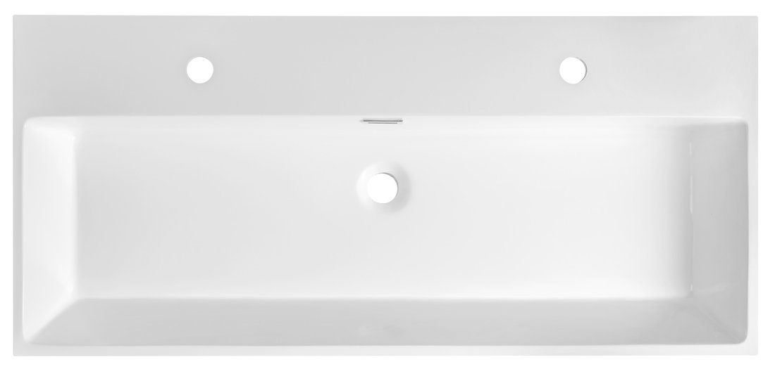 AQUATIC umywalka kompozytowa 100x46 cm 2 otwory na baterie biała AQUATIC umywalka kompozytowa 100x46 cm 2 otwory na baterie biała