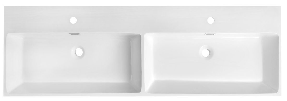 AQUATIC umywalka podwójna kompozytowa 140x46 cm biały AQUATIC umywalka podwójna kompozytowa 140x46 cm biały