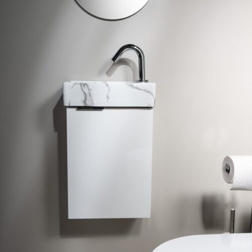 LATUS XII szafka umywalkowa 35,5x50x20 cm biały połysk