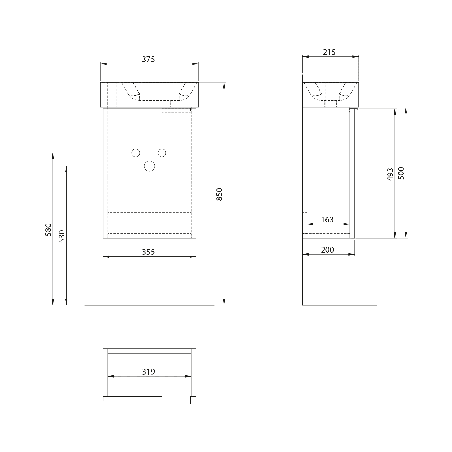 LATUS XII szafka umywalkowa 35,5x50x20 cm antracytowy mat LATUS XII szafka umywalkowa 35,5x50x20 cm antracytowy mat