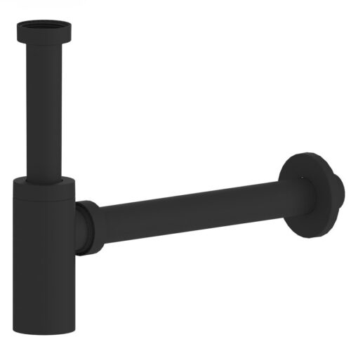 KING Syfon umywalkowy 5/4" odpływ 32mm ABS/czarny mat