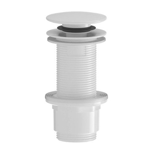Korek umywalkowy 5/4” klik-klak 10-80mm ABS biały połysk