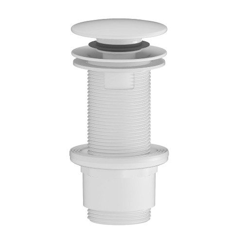 Korek umywalkowy 5/4” klik-klak 10-80mm ABS biały mat