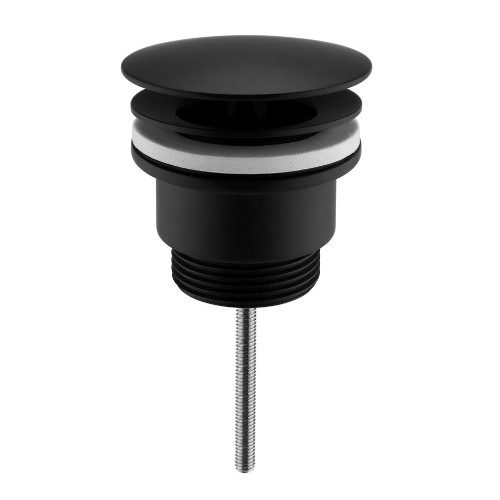 Korek umywalkowy 5/4“ klik-klak niezamykany 5-65mm czarny mat