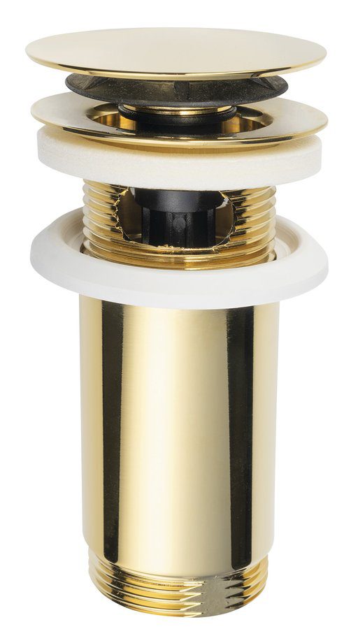 Korek umywalkowy 5/4“ klik-klak duży grzybek max 80mm złoto połysk Korek umywalkowy 5/4“ klik-klak duży grzybek max 80mm złoto połysk