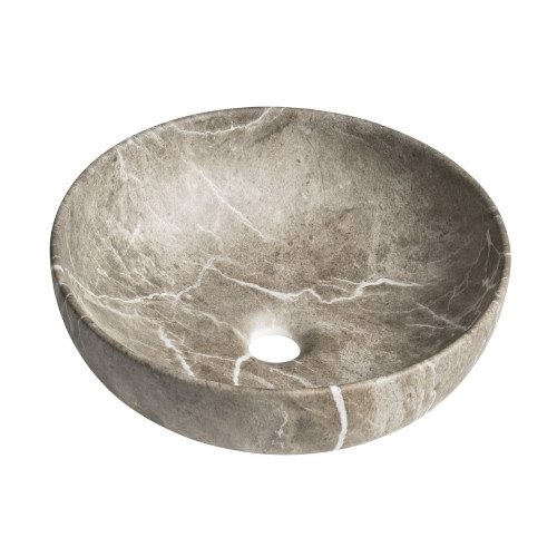 RONDANE umywalka ceramiczna nablatowa średnica 41cm breccia marmur