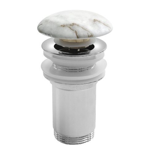 Korek umywalkowy 5/4“ klik-klak grzybek ceramiczny 10-50mm bianco carrara