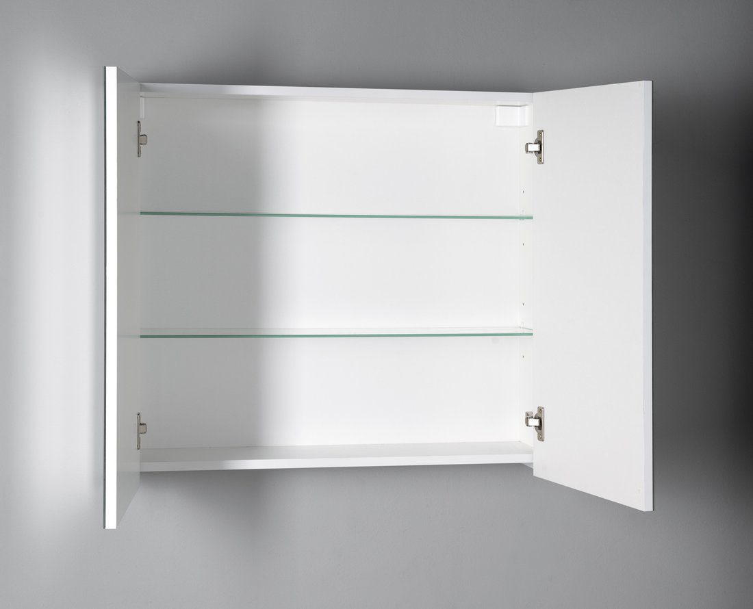 DENEB szafka z lustrem 80x70x18 cm biały mat DENEB szafka z lustrem 80x70x18 cm biały mat