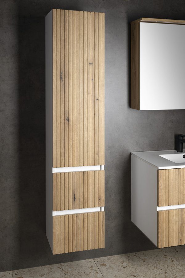 PANEDA STRIP szafka wysoka wisząca 35x165x31 cm lewa/prawa dąb emporio PANEDA STRIP szafka wysoka wisząca 35x165x31 cm lewa/prawa dąb emporio