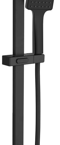 Zestaw prysznicowy przesuwny uchwyt 680mm czarny mat