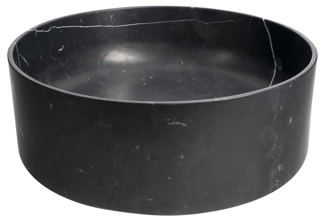 BLOK kamienna umywalka nablatowa średnica 40cm czarny matowy Marquin BLOK kamienna umywalka nablatowa średnica 40cm czarny matowy Marquin