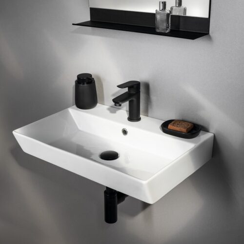 ORION umywalka ceramiczna 59x38,6cm biała połysk