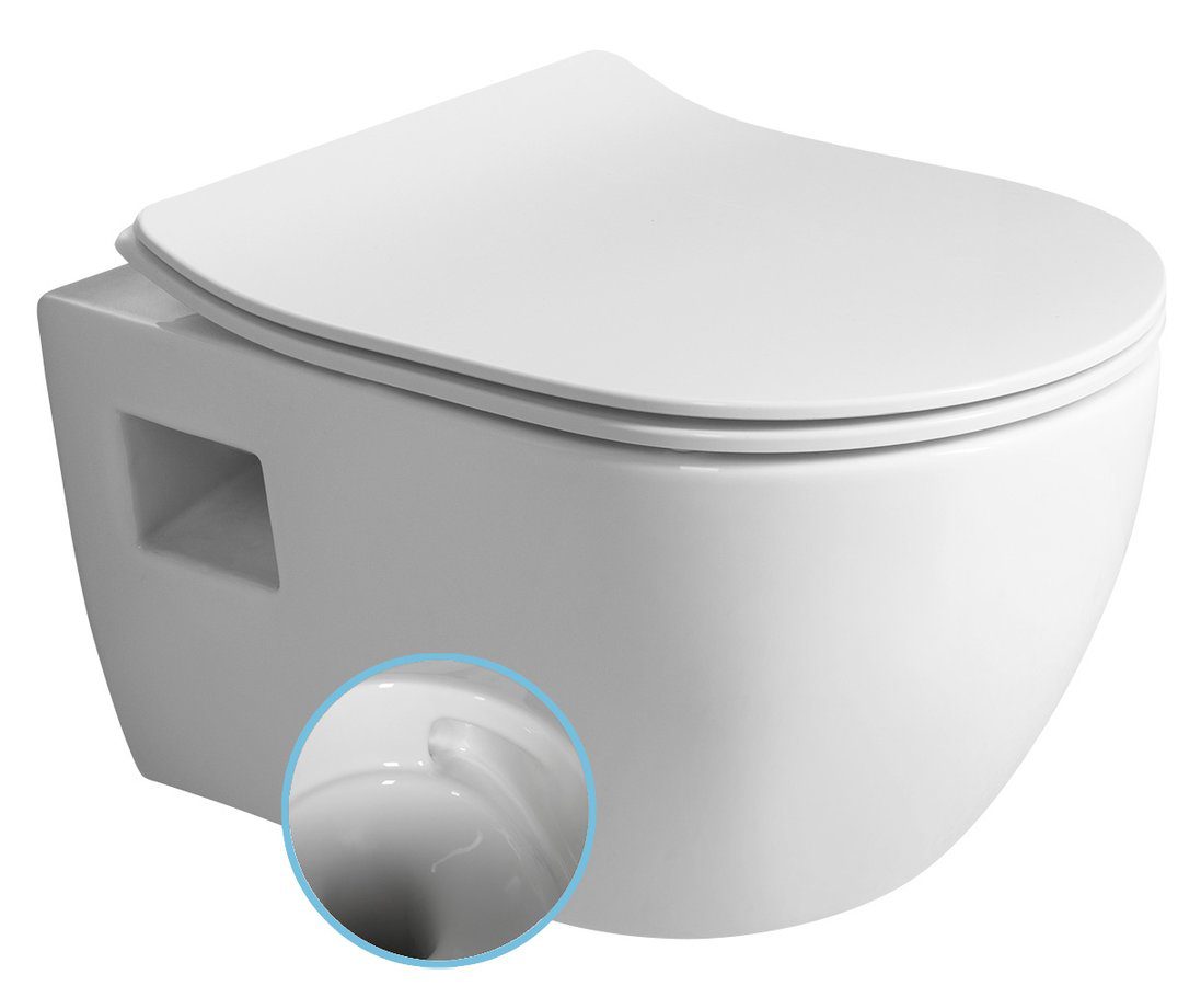 LUNA WC wiszące Vortex Rimless 35,5x49cm biały LUNA WC wiszące Vortex Rimless 35,5x49cm biały