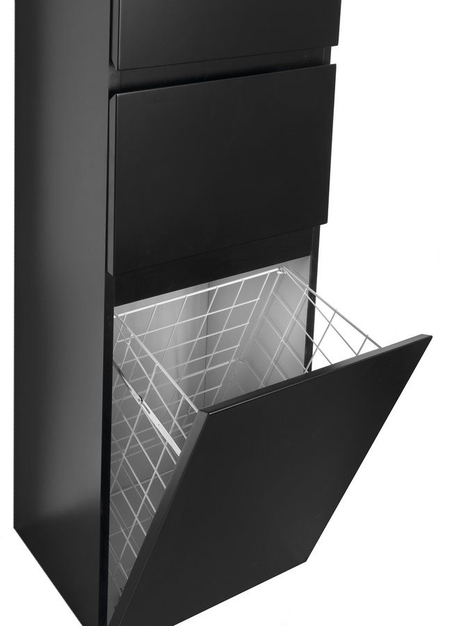 ALTAIR słupek wysoki z koszem na bieliznę 40x184x31 cm czarny mat prawa ALTAIR słupek wysoki z koszem na bieliznę 40x184x31 cm czarny mat prawa