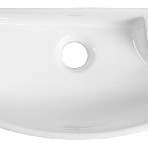 CARLON umywalka ceramiczna 45x22 cm otwór na baterię po prawej stronie biała