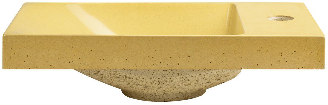 AGOS umywalka betonowa 40x22cm lewa/prawa żółty półpołysk AGOS umywalka betonowa 40x22cm lewa/prawa żółty półpołysk