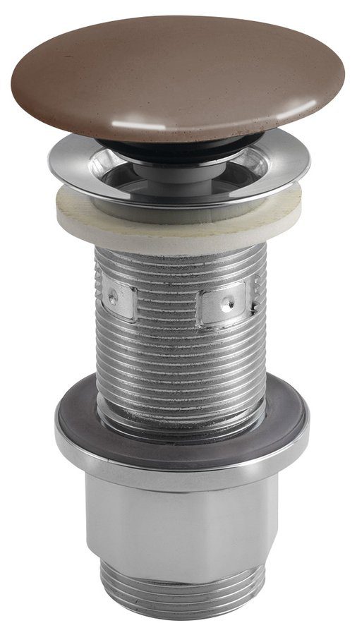 Korek umywalkowy 5/4 klik-klak betonowy grzybek 10-80mm ciemnobrązowy półpołysk Korek umywalkowy 5/4 klik-klak betonowy grzybek 10-80mm ciemnobrązowy półpołysk