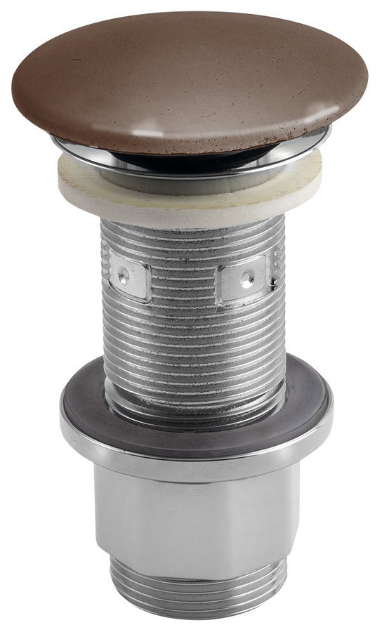Korek umywalkowy 5/4 klik-klak betonowy grzybek 10-80mm ciemnobrązowy półpołysk Korek umywalkowy 5/4 klik-klak betonowy grzybek 10-80mm ciemnobrązowy półpołysk