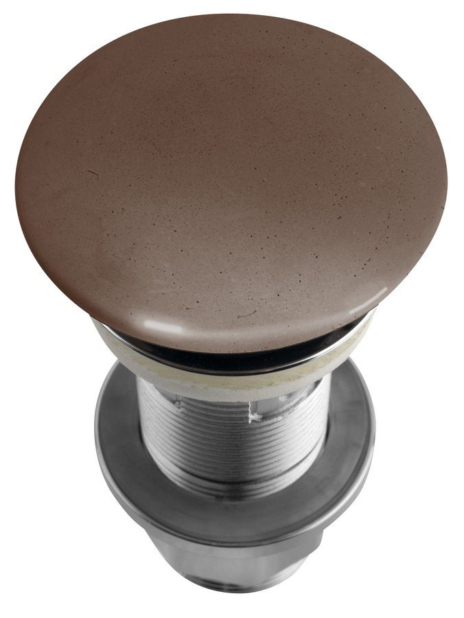 Korek umywalkowy 5/4 klik-klak betonowy grzybek 10-80mm ciemnobrązowy półpołysk Korek umywalkowy 5/4 klik-klak betonowy grzybek 10-80mm ciemnobrązowy półpołysk