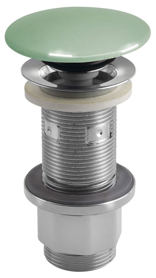 Korek umywalkowy 5/4 klik-klak betonowy grzybek 10-80mm zielony półpołysk Korek umywalkowy 5/4 klik-klak betonowy grzybek 10-80mm zielony półpołysk
