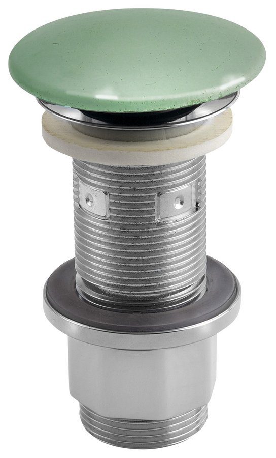 Korek umywalkowy 5/4 klik-klak betonowy grzybek 10-80mm zielony półpołysk Korek umywalkowy 5/4 klik-klak betonowy grzybek 10-80mm zielony półpołysk