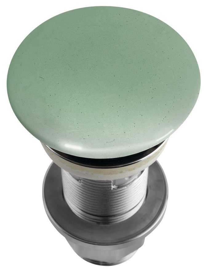 Korek umywalkowy 5/4 klik-klak betonowy grzybek 10-80mm zielony półpołysk Korek umywalkowy 5/4 klik-klak betonowy grzybek 10-80mm zielony półpołysk