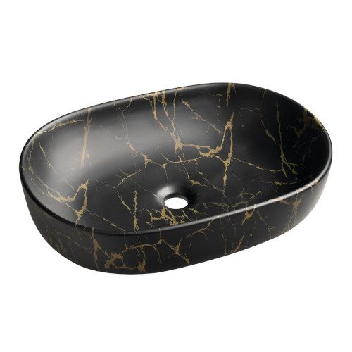 CALEO umywalka ceramiczna nablatowa 60x42cm marmur portoro CALEO umywalka ceramiczna nablatowa 60x42cm marmur portoro