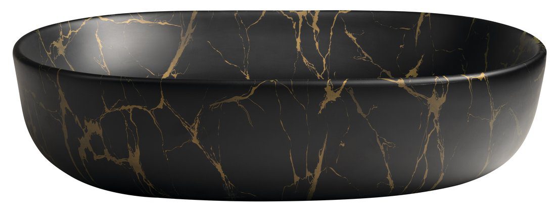 CALEO umywalka ceramiczna nablatowa 60x42cm marmur portoro CALEO umywalka ceramiczna nablatowa 60x42cm marmur portoro